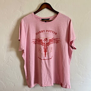 Harry Potter New York Size 2XL T-Shirt - Pink Fawkes Wizarding World 100% Cotton